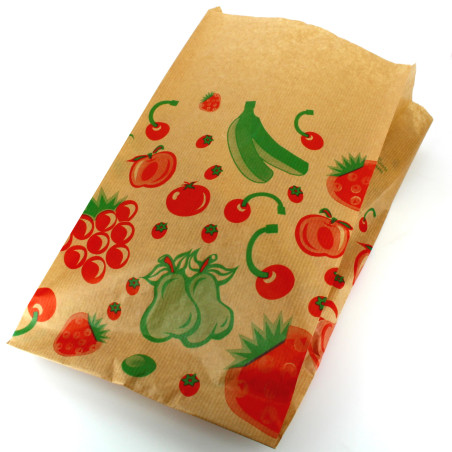 Sacchetto di Carta per Frutta 22+12x36cm (100 Pezzi)