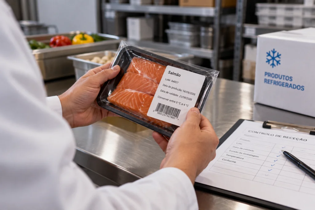 Controllo di lotto, scadenza e conservazione del salmone nei tipi di tracciabilità degli alimenti